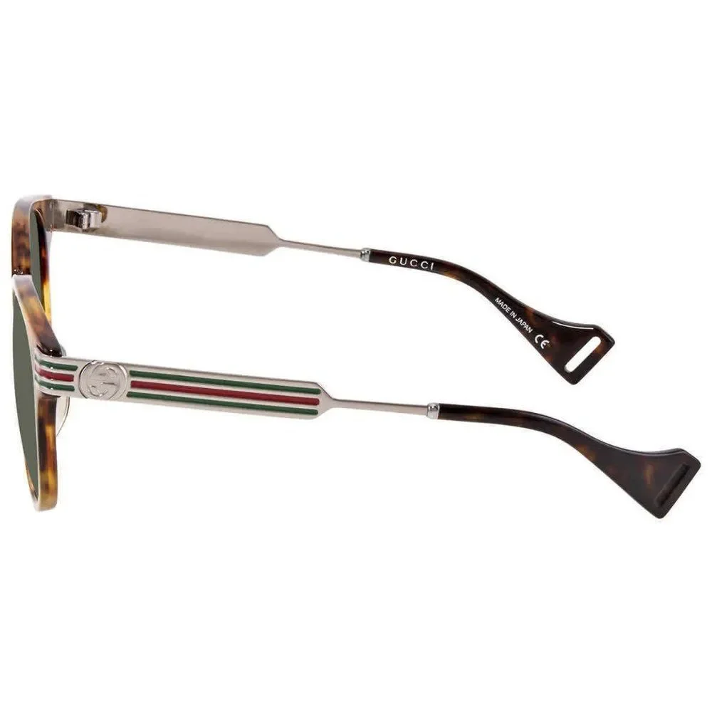 NEW Gucci Green and Havana Round Men's Sunglasses
